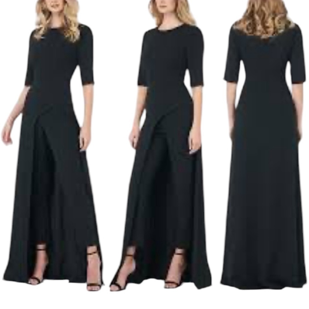Kay Unger Black Elegant Jumpsuit
